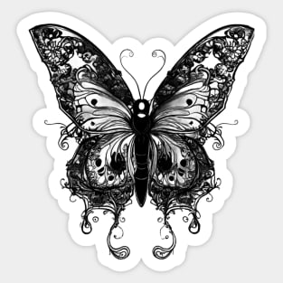 AI Art | Goth Butterfly Sticker